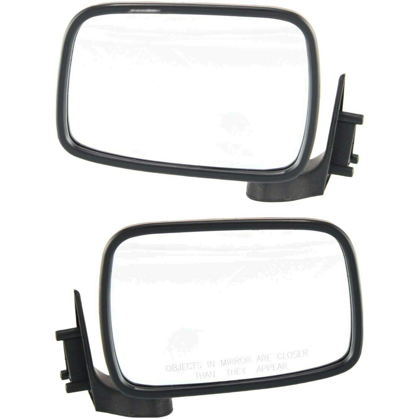 Premium Manual Folding Chrome Mirror Set - SET-MA14CR (Compatible with UE5569180, UE5569120, MA1320110, MA1321110) - Perfect for Trucks, Vans & Commercial Vehicles