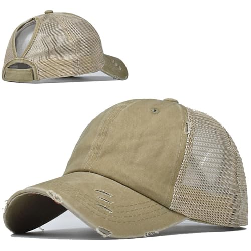 Broken Mesh Pontail Beige