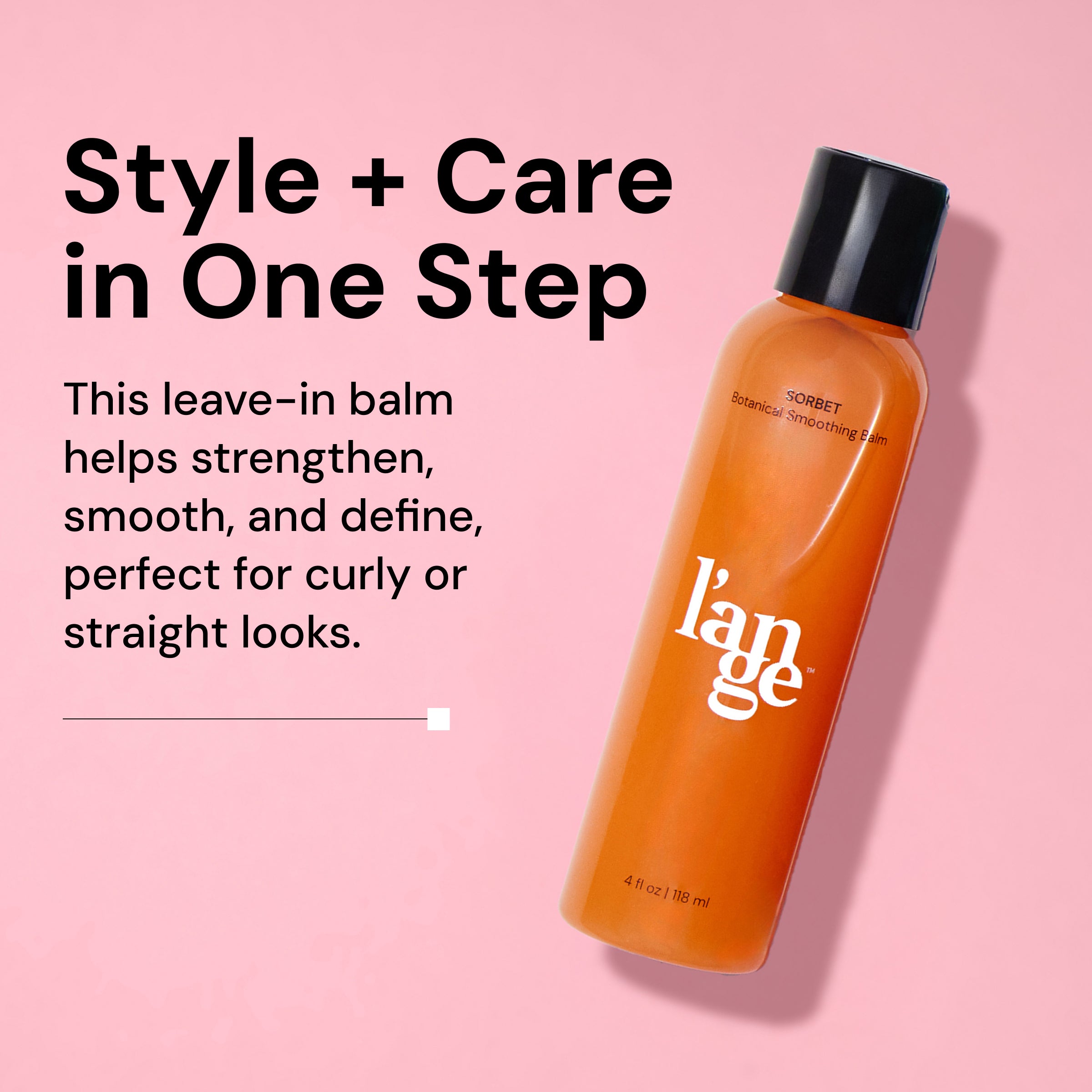 Organic Sorbet Botanical Smoothing Hair Balm - Hydrating & Frizz Control for All Hair Types - Perfect for Daily Styling & Heat Protection