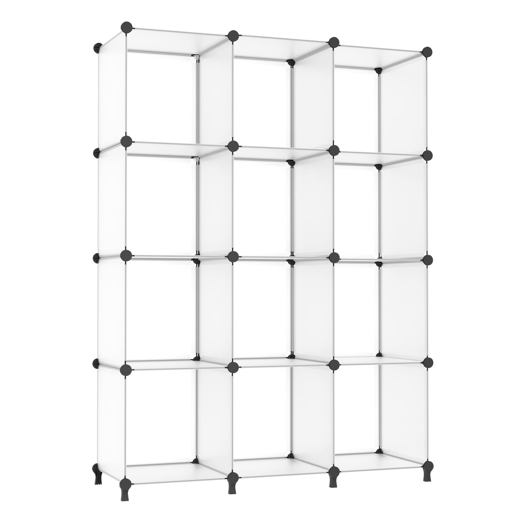 12-Cube Storage Organizer - DIY Bookshelf & Closet Shelves for Home & Bedroom Organization