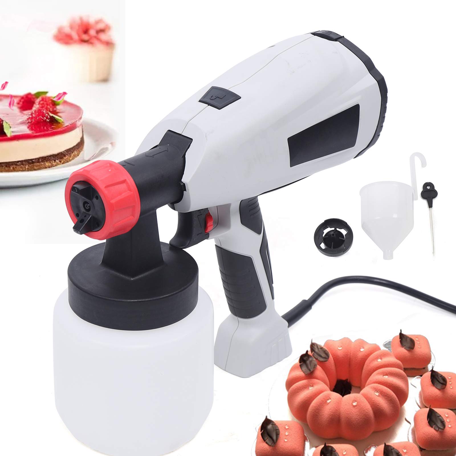 500W Chocolate Spray Gun Kit - Manual Wet Desserts Sandblasting Machine for Cake & Pastry Decorating | Airbrush Tool for Baking, Dessert Art & Craft Decorations (Perfect for Birthday Cakes, Wedding Desserts & DIY Food Art Projects)