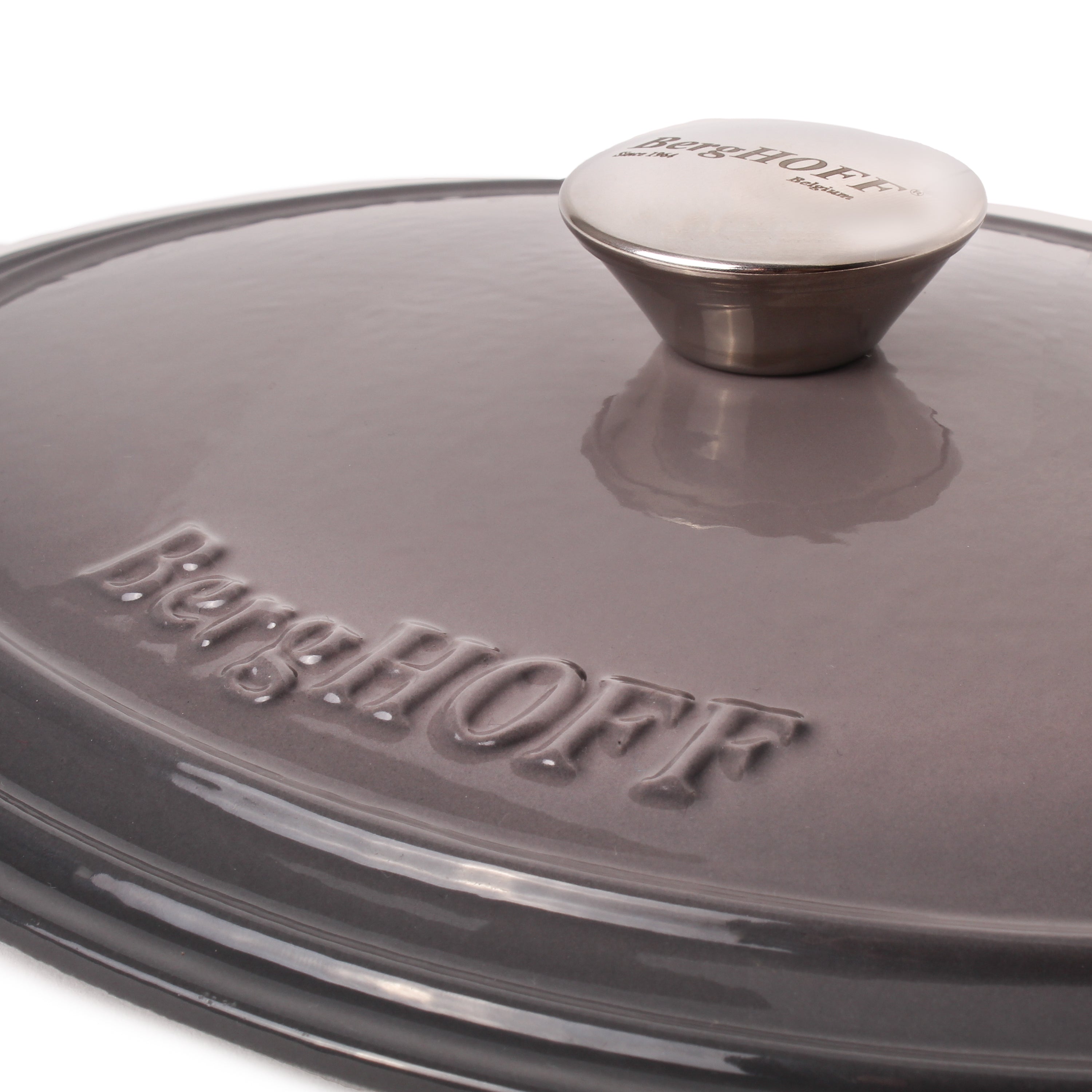 BergHOFF Neo Cast Iron 5-Quart Oval Dutch Oven with Lid | 11.5-Inch Enameled Cookware for Braising, Roasting & Baking | Perfect for Soups, Stews & Bread Making