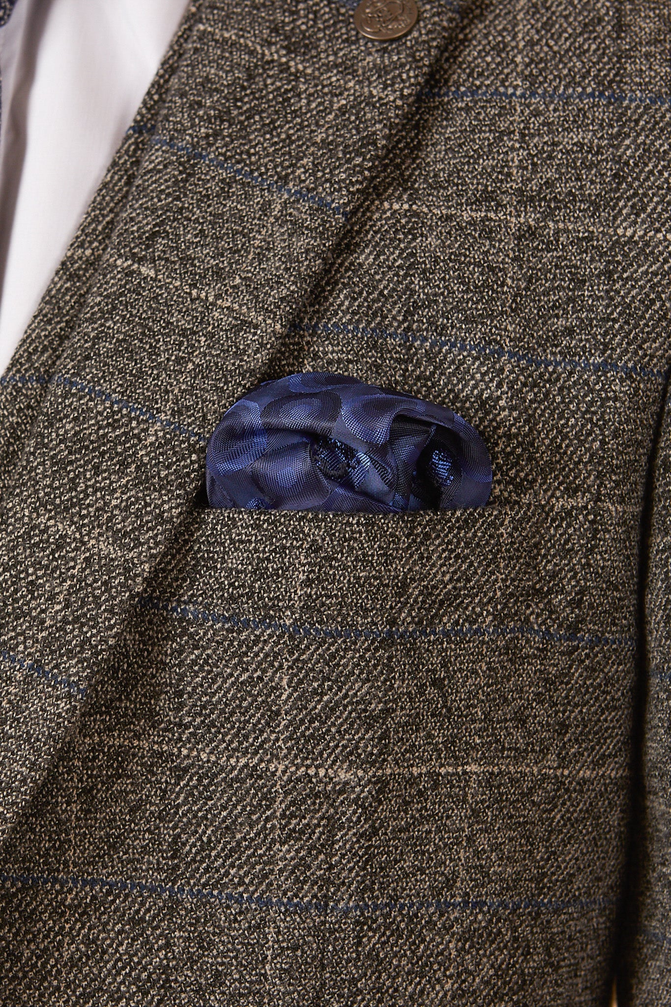 SCOTT Grey Tweed Check Two Piece Suit for Men - Classic Business & Wedding Attire - Perfect for Office, Formal Events & Special Occasions
