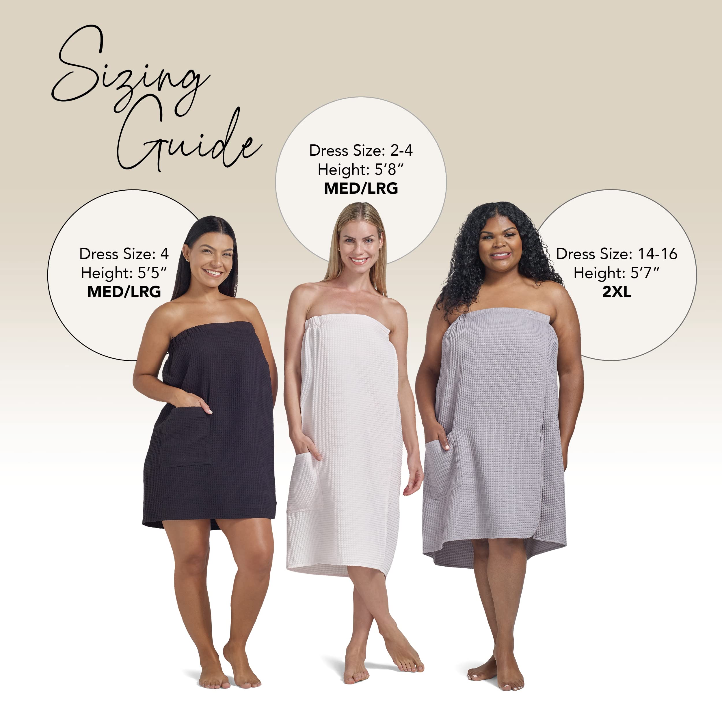 Boca Waffle Towel Wrap for Women - Lightweight Sauna & Spa Towel - Adjustable Bath Wrap for Home, Gym, Facial Care - Plus Size & Secure Fit - Perfect for Post-Shower, Poolside, and Relaxation