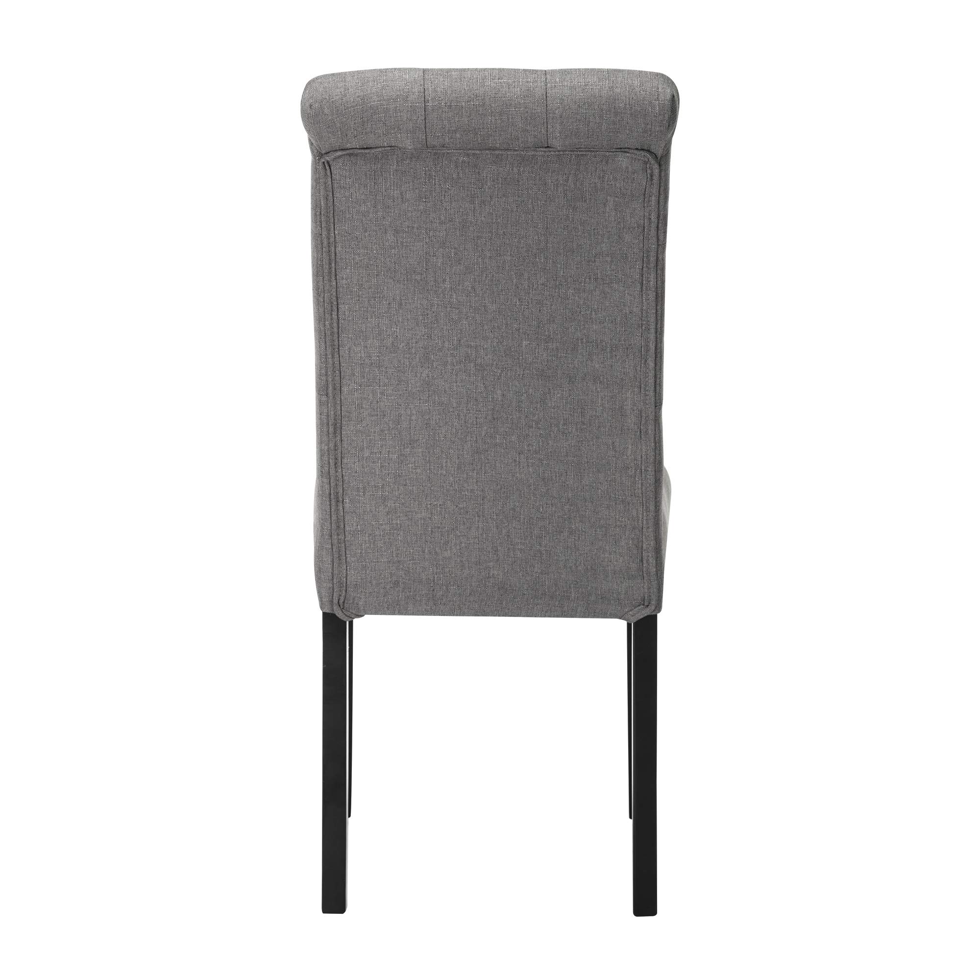 NOBPEINT Modern Fabric Dining Chairs with Sturdy Wood Legs - Set of 2 Gray Kitchen Chairs for Dining Room, Breakfast Nook, and Small Space Decor