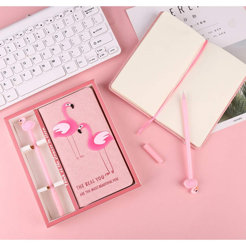 Flamingo Notebook & Pen Set - Pink Diary for School, Office, Gifts