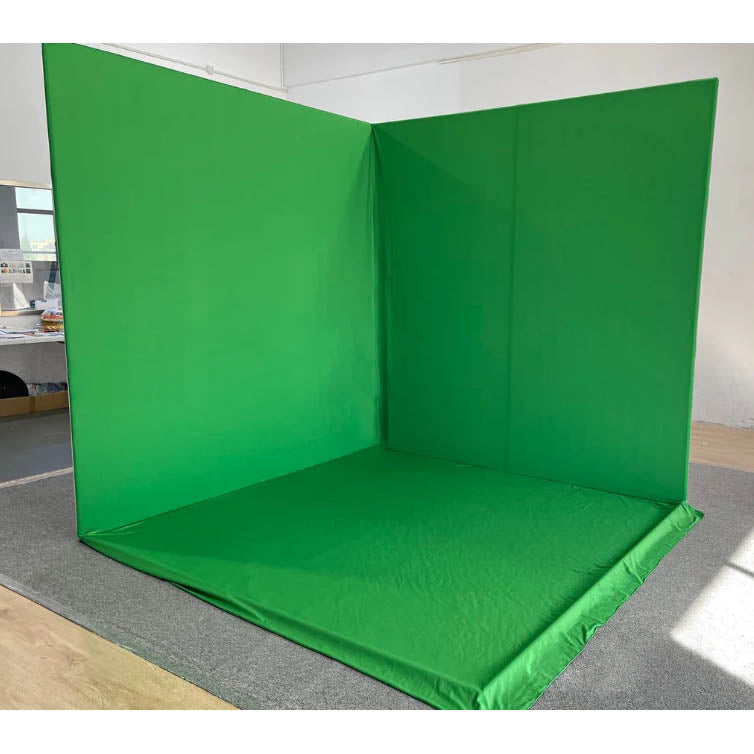 2.4m x 2.4m x 2.4m Chroma Key Green Screen Backdrop - Portable Photo Booth Background for Photography & Video Shooting - Perfect for YouTube, TikTok, Live Streaming & Virtual Meetings