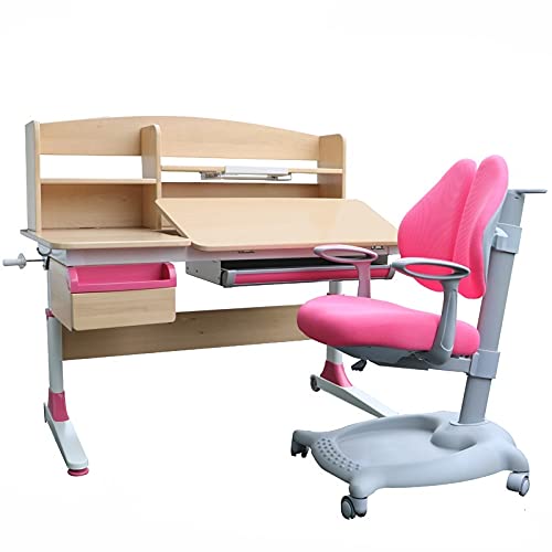Kids Study Desk & Chair Set - Adjustable Height for Home Learning