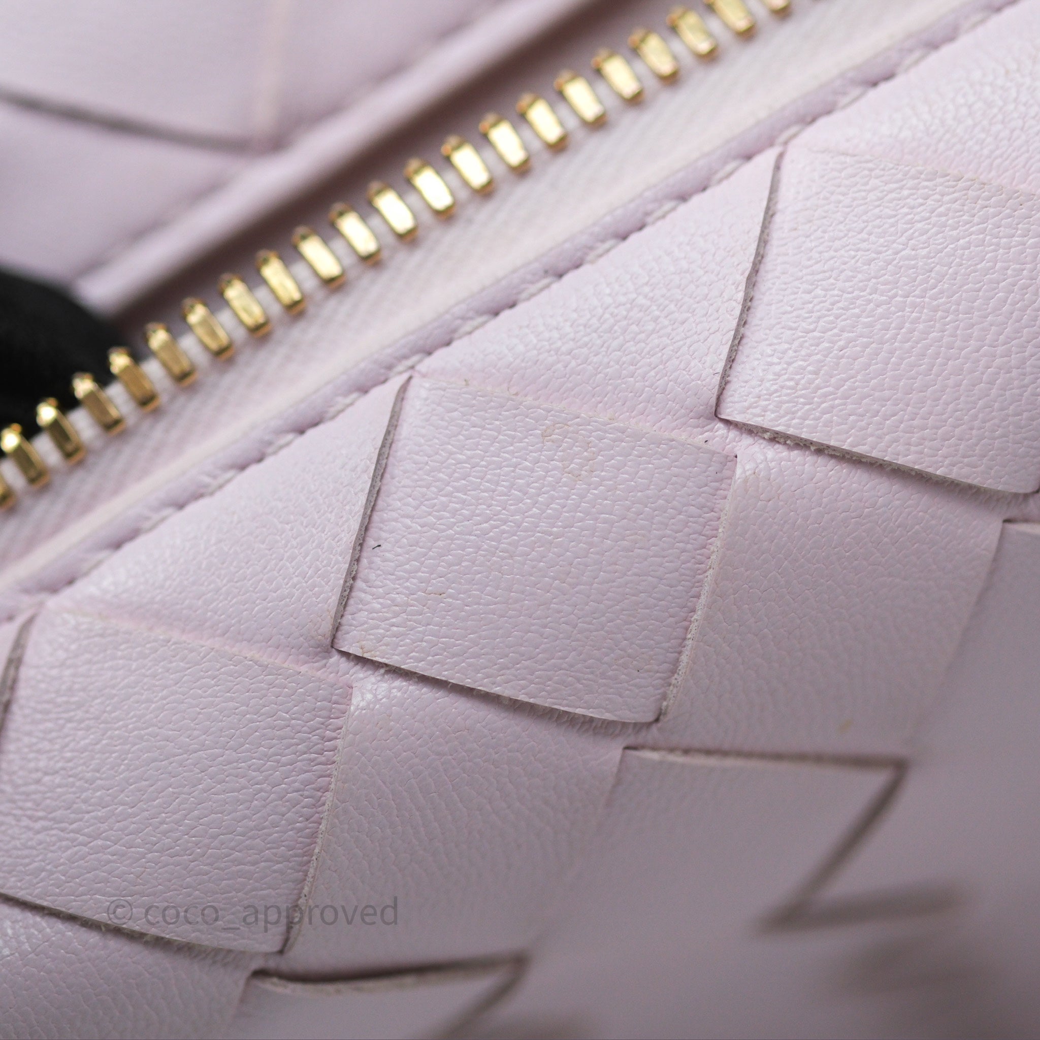 Bottega Veneta Wallace Pink Intrecciato Leather Crossbody Bag with Gold Hardware - Perfect for Women's Fashion, Date Night & Luxury Gift Giving