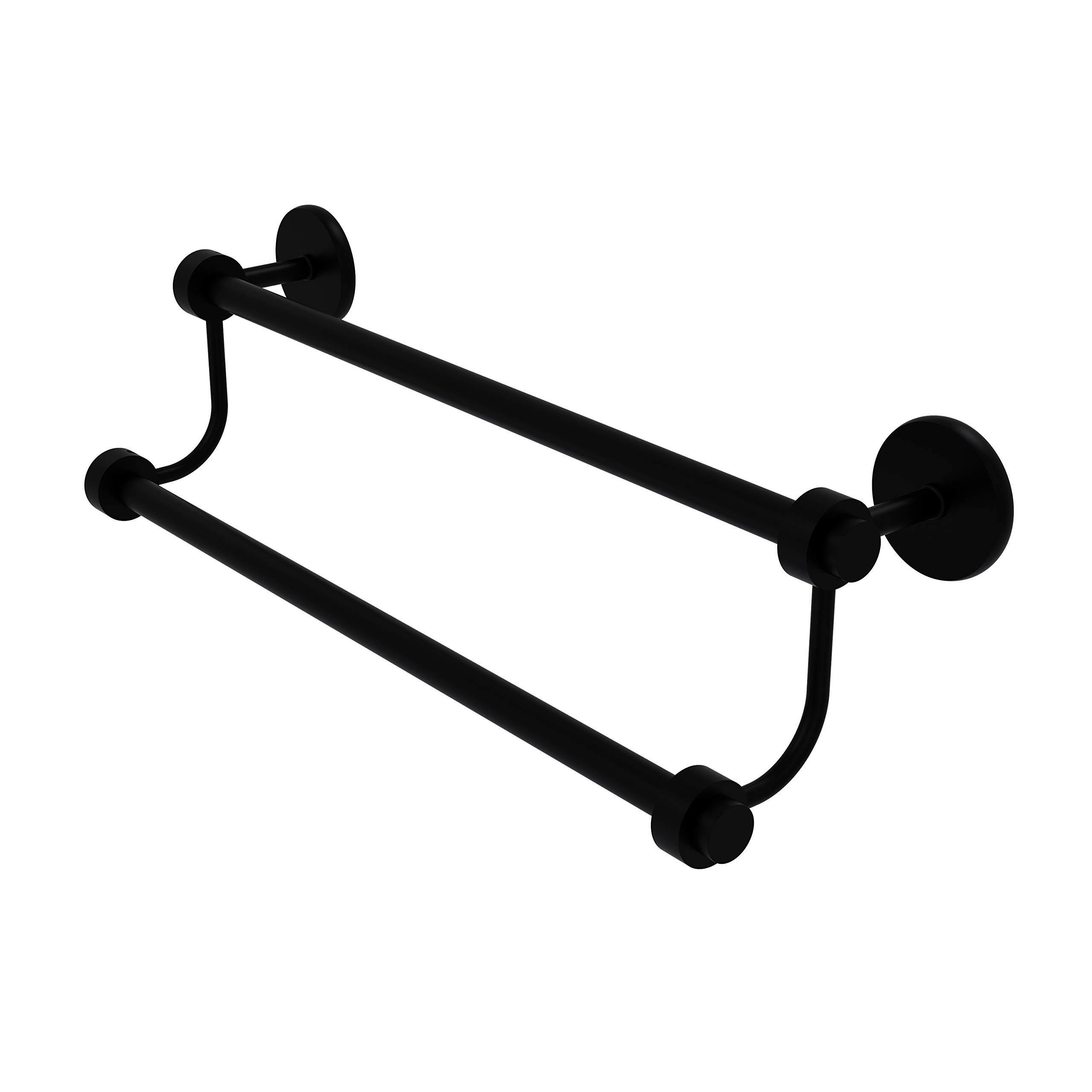 Allied Brass 7272/18 18 Inch Double Towel Bar in Matte Black - Perfect for Bathroom, Spa, and Luxury Hotel Decor