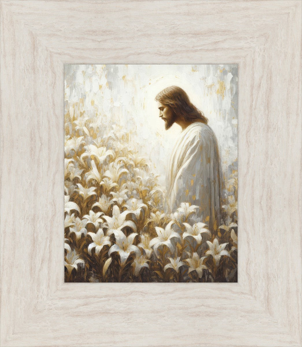 Consider The Lilies - Inspirational Christian Wall Art Decor for Home & Office | Perfect for Living Room, Bedroom, Church & Gift Giving