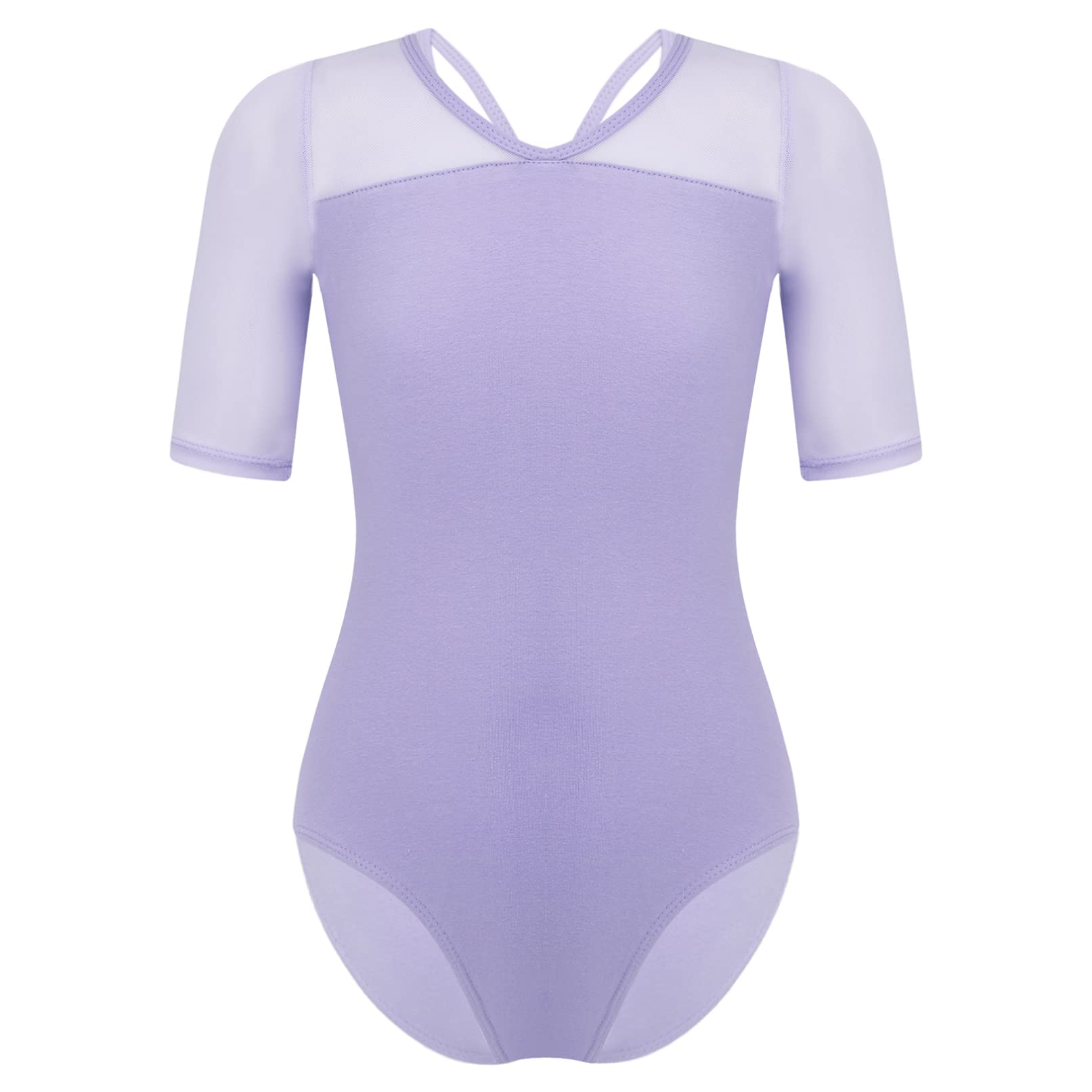TiaoBug Girls Floral Lace Ballet Leotard - Cutout Back Gymnastics Bodysuit for Dance Performance & Recital - Toddler Kids Dancewear for Ballet Class, Gymnastics Practice & Competition Costume