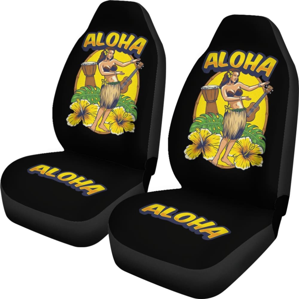 Premium Aloha Custom Car Seat Covers - Universal Fit for Cars, Trucks & SUVs - Breathable & Durable Auto Accessories (210803) - Perfect for Road Trips, Commuting & Vehicle Protection