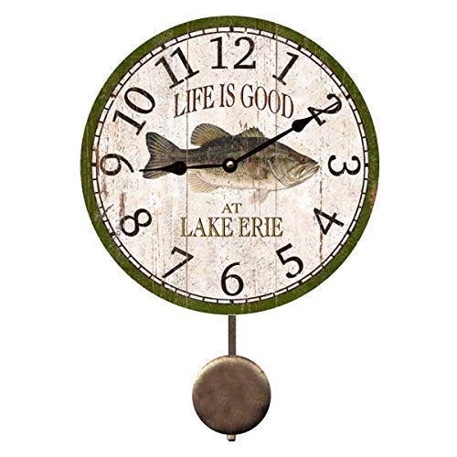 Custom Engraved Bass Fishing Wall Clock - Perfect for Angler Gifts, Man Cave & Home Office Decor