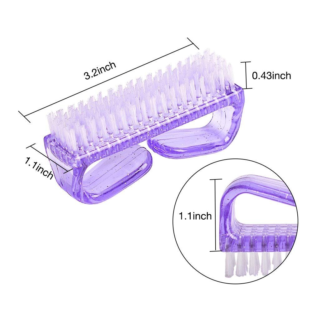 ZAUKY 2-Piece Nail & Hair Brush Set - Soft Bristle Dust Removal Nail Art Brush & Hair Dye Mixing Brush - Professional Salon Tools for Manicure & Hair Coloring (Multicolor Combo Pack) - Perfect for Home & Salon Use