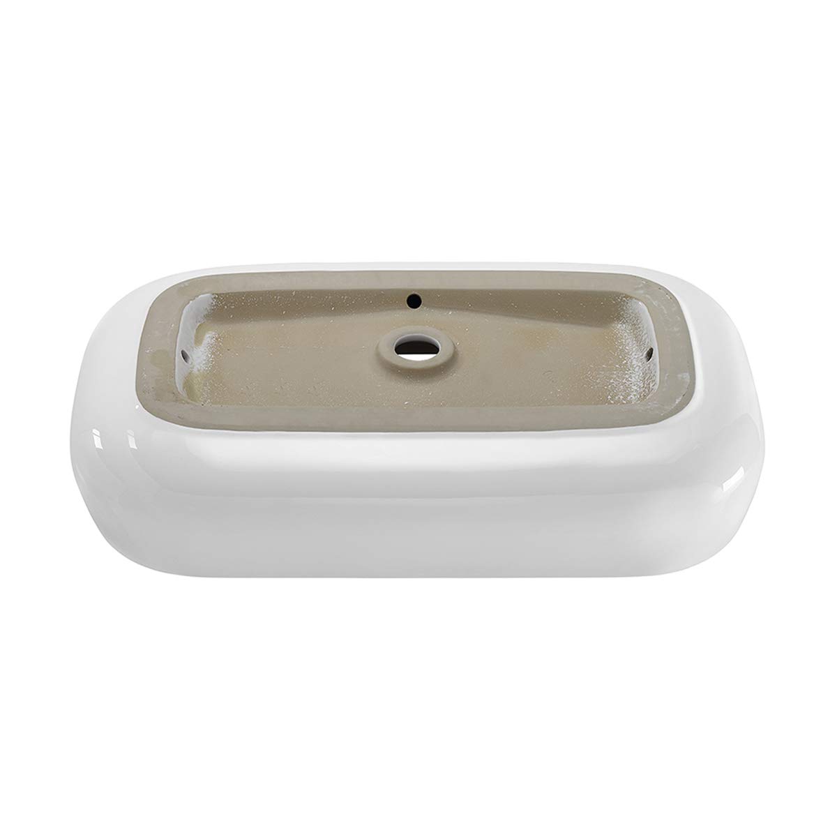 Swiss Madison SM-VS275 28-Inch White Ceramic Vessel Bathroom Sink - Modern Above Counter Basin for Vanity, Powder Room & Luxury Bathroom Decor