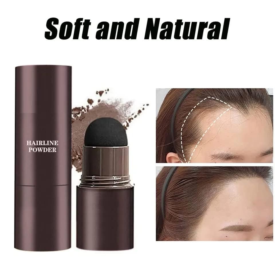HENVE Hair Shading Sponge Pen - Waterproof Root Touch-Up Stick for Thinning Hair, Hairline Shadow Powder Concealer (Brown) | Quick & Easy Hair Root Cover for Daily Use, Travel & Special Occasions