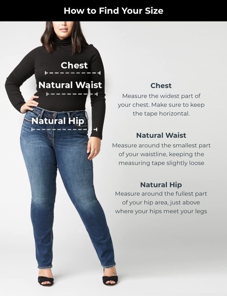 Silver Jeans Co. Women's Plus Size Suki Mid Rise Curvy Fit Capri Jeans - Comfortable Stretch Denim Pants for Casual Wear & Everyday Outfits