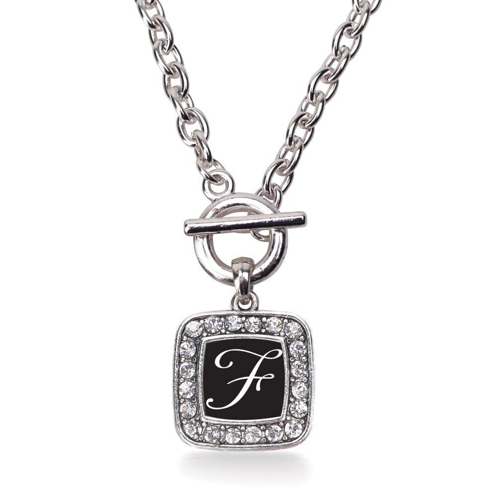 Inspired Silver - 18 Inch Sterling Silver Square Charm Necklace with Cubic Zirconia, Elegant Jewelry Gift for Women | Perfect for Parties, Weddings & Everyday Wear