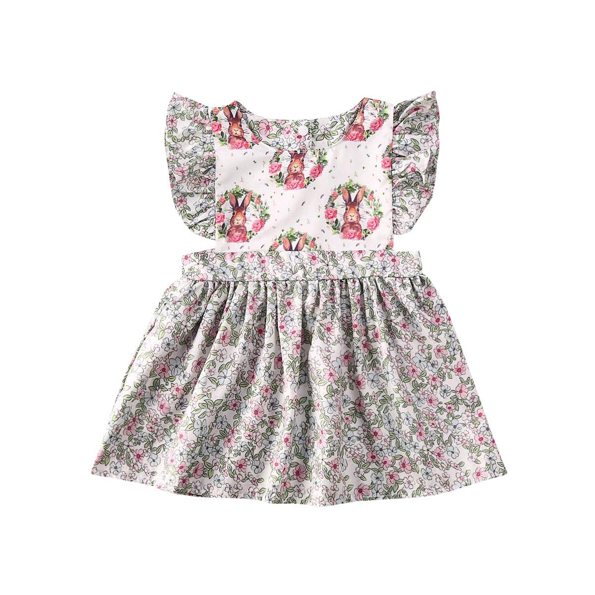 Easter Baby Girl Romper & Skirt Set - Toddler Easter Dress Outfit for Big & Little Girls - Matching Easter Outfits for Family Photos & Spring Celebrations (Size 80)