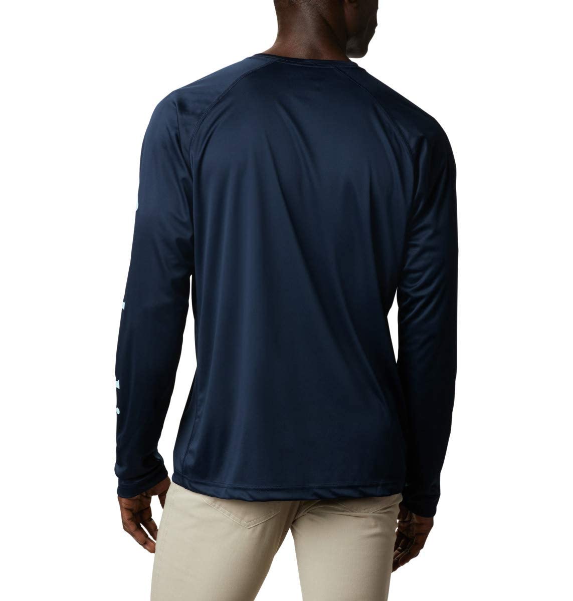 Columbia Men's Fork Stream Long Sleeve Shirt - Moisture-Wicking, UPF 30 Sun Protection - Collegiate Navy/Sky Blue - XX-Large for Hiking, Camping & Outdoor Adventures