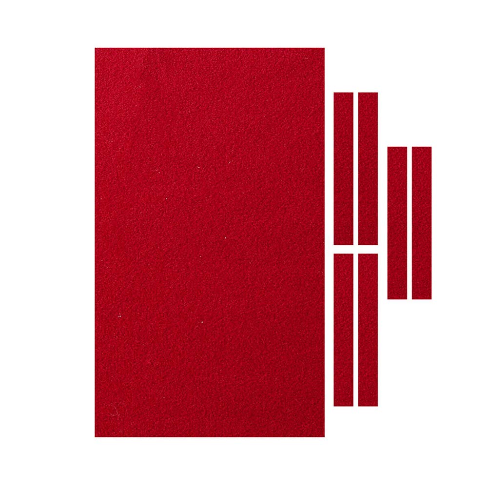 Premium 9 ft Pool Table Felt with 6 Felt Strips - High-Quality Billiard & Snooker Cloth for 9-Foot Tables - Durable Red Felt Accessories for Professional & Home Game Rooms
