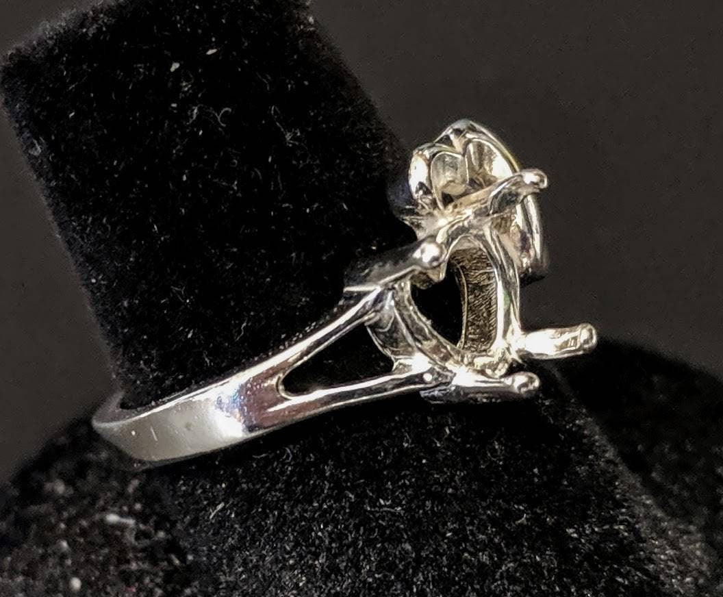 8mm Solid Sterling Silver or 14kt Gold Fancy Double Heart Pre-Notched Blank Ring Size 7 - Perfect for Engagement, Wedding Bands & Jewelry Making Supplies