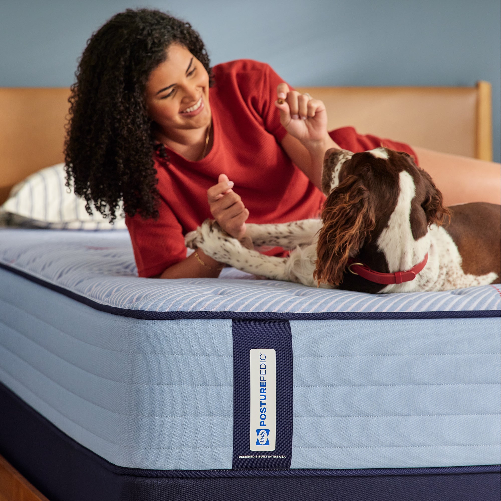 Sealy Posturepedic Dallas Medium Firm Tight Top Mattress - Queen Size Memory Foam Hybrid Bed for Back Pain Relief & Pressure Point Support - Perfect for Master Bedrooms, Guest Rooms & Dormitories