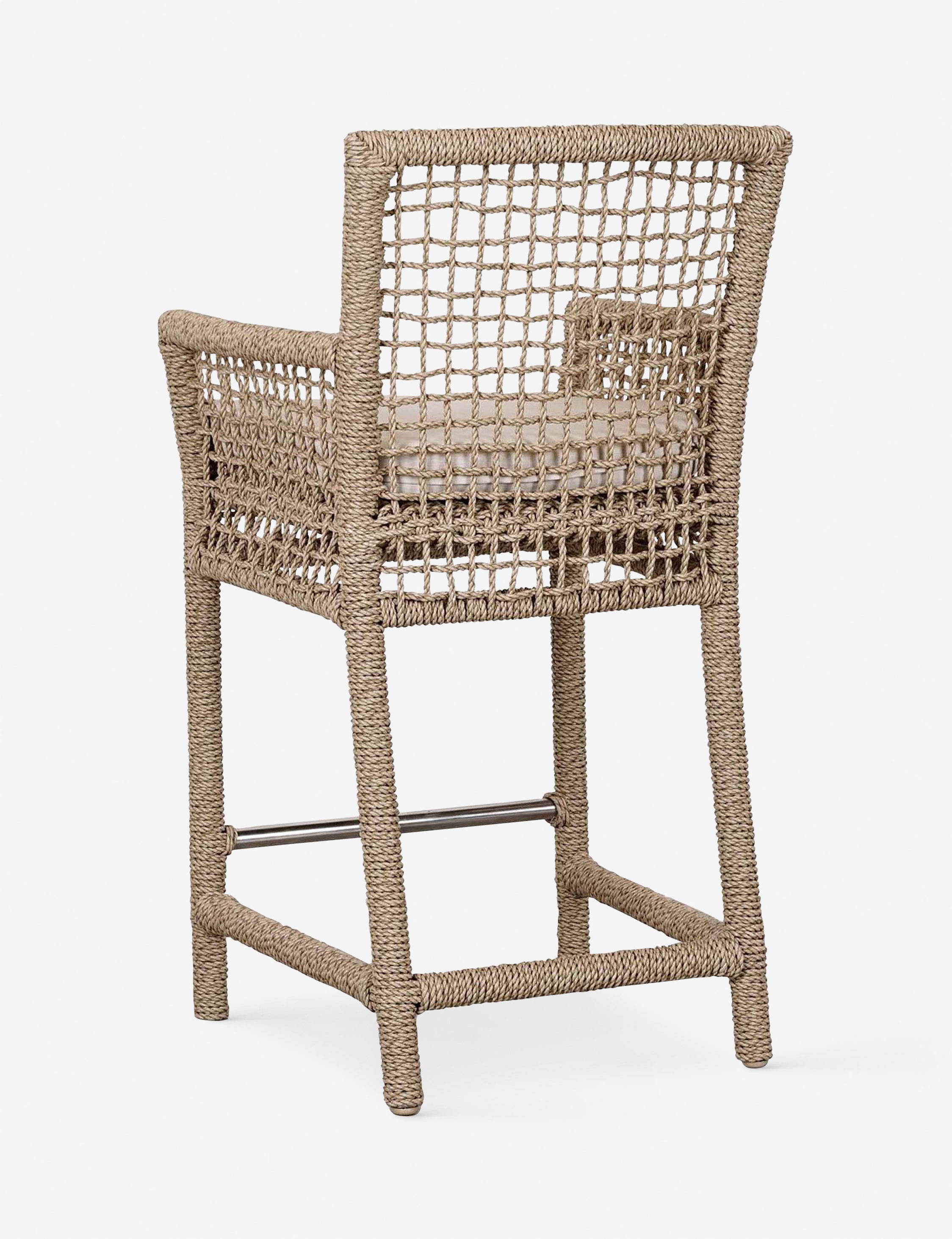 Premium Beverly Indoor/Outdoor Counter Stool - Weather-Resistant Bar Stool for Kitchen, Patio & Dining - Adjustable Height & Comfortable Seating