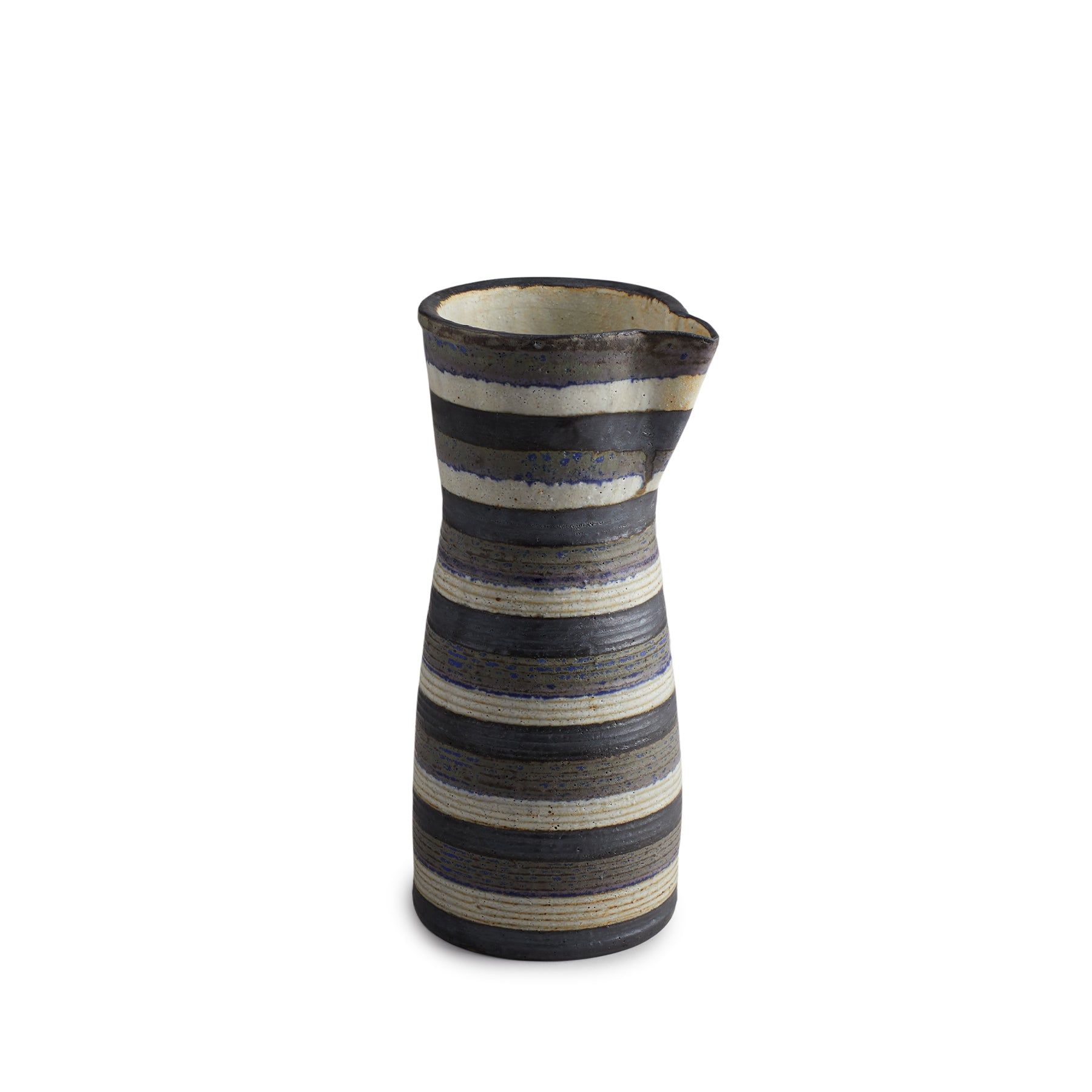 Large 59 oz Indigo Striped Pitcher - Perfect for Iced Tea, Lemonade & Summer Drinks at BBQs & Parties