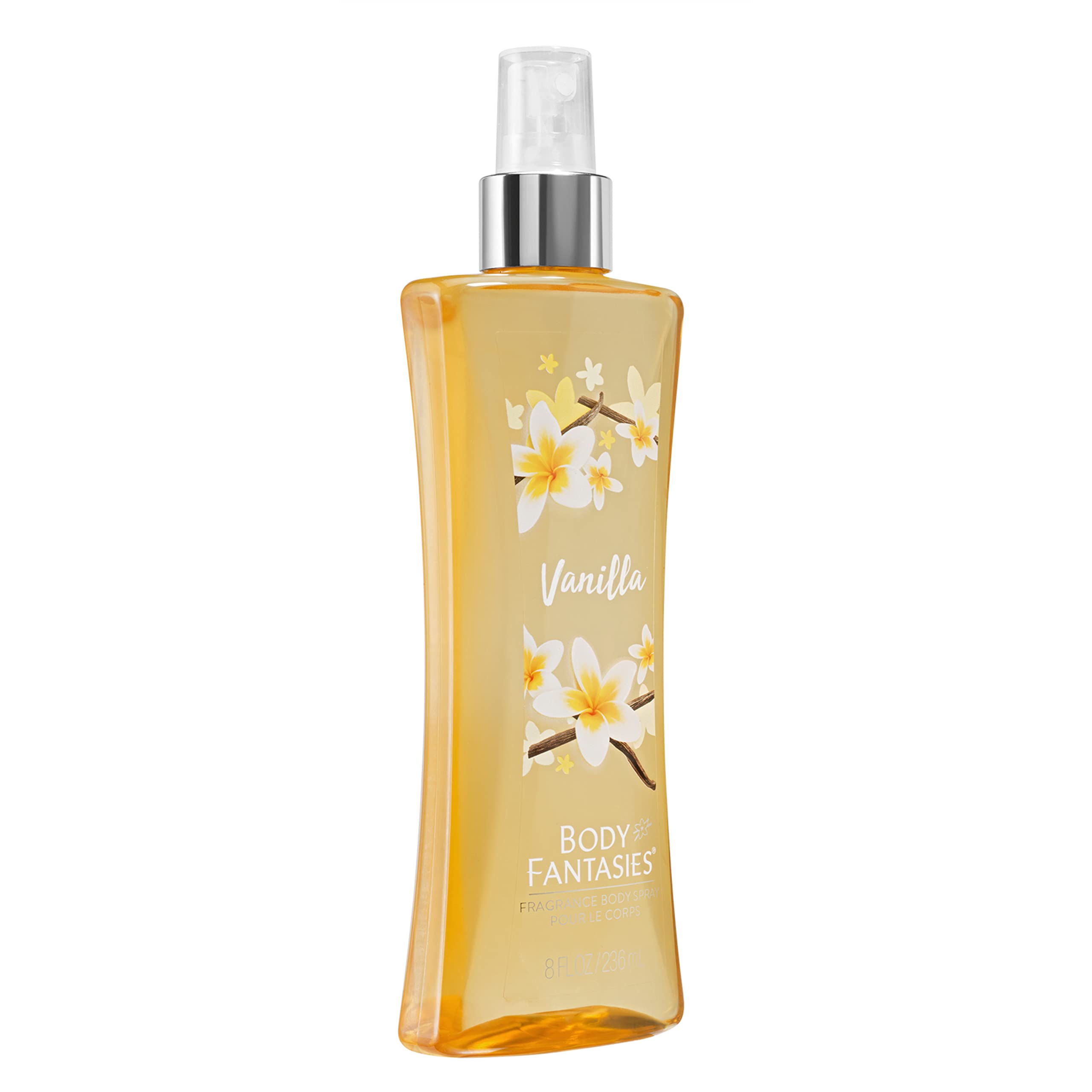 Body Fantasies Vanilla Fragrance Body Spray for Women & Men - 8 fl oz (Pack of 2) | Long-Lasting Sweet Scent for Daily Use, Gym, Office & Date Night