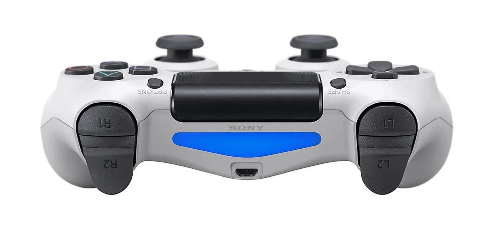 Wireless PS4 DualShock 4 Controller - Glacier White | Compatible with PlayStation 4 & PC Gaming | Ergonomic Design for Long Gaming Sessions