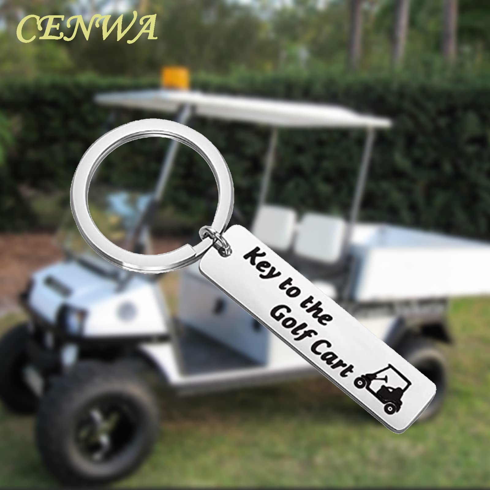 Premium Golf Cart Keychain - Personalized Golfer Gift with Key Holder - Perfect for Golf Enthusiasts & Tournament Prizes - Ideal for Golf Bags, Keys & Clubhouse Decor