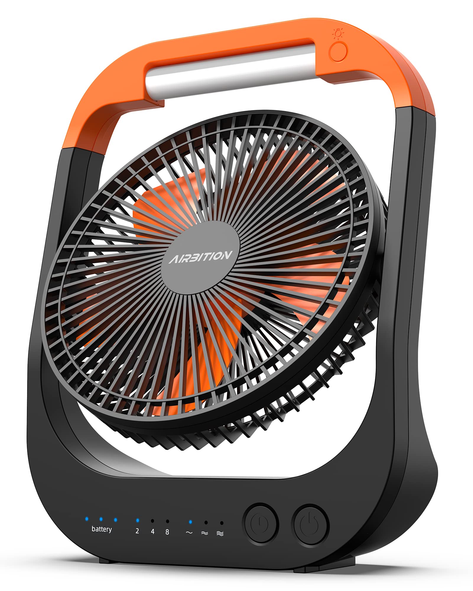 20000mAh Rechargeable Camping Fan with LED Lantern - 8 Inch Portable Tent Fan with 4 Speed Settings - Perfect for Fishing, Outdoor Adventures, Hurricane Emergencies & Power Outages