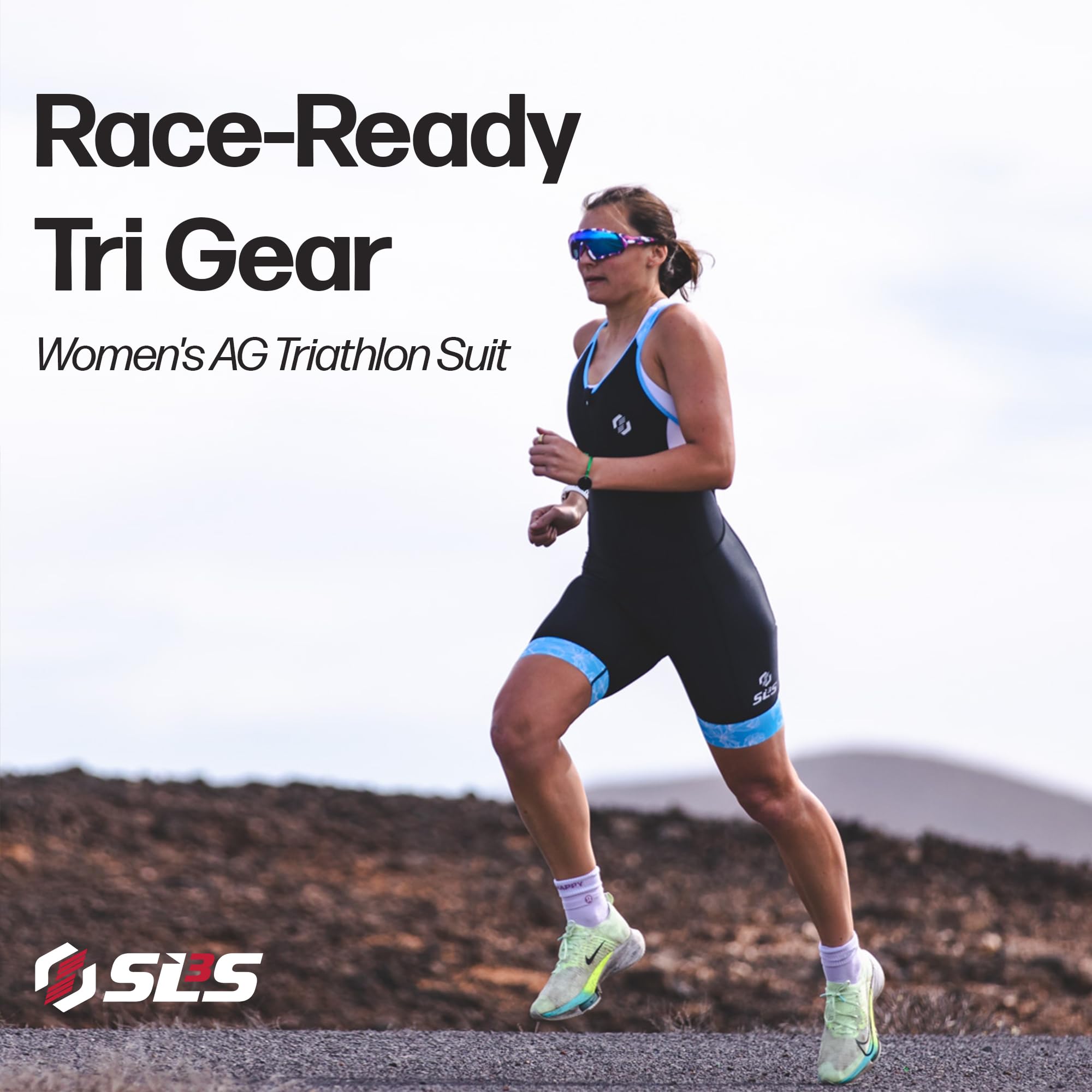 Women's Triathlon Suit - One Piece Tri Suit with Comfortable & Durable FRT Fabric - No Shelf Bra - Perfect for Sprint, Olympic & Ironman Races - Swim Bike Run Competition Gear