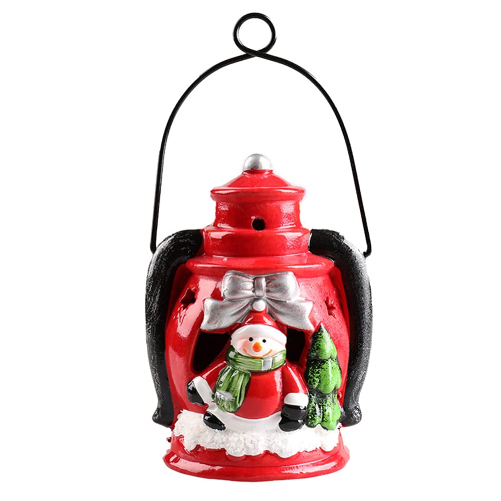 TEQIN Portable Christmas Candle Oil Lamp - Santa Claus & Snowman Design, Merry Home Gift, Holiday Decor for Xmas - Perfect for Tabletop, Mantel, and Festive Home Decoration