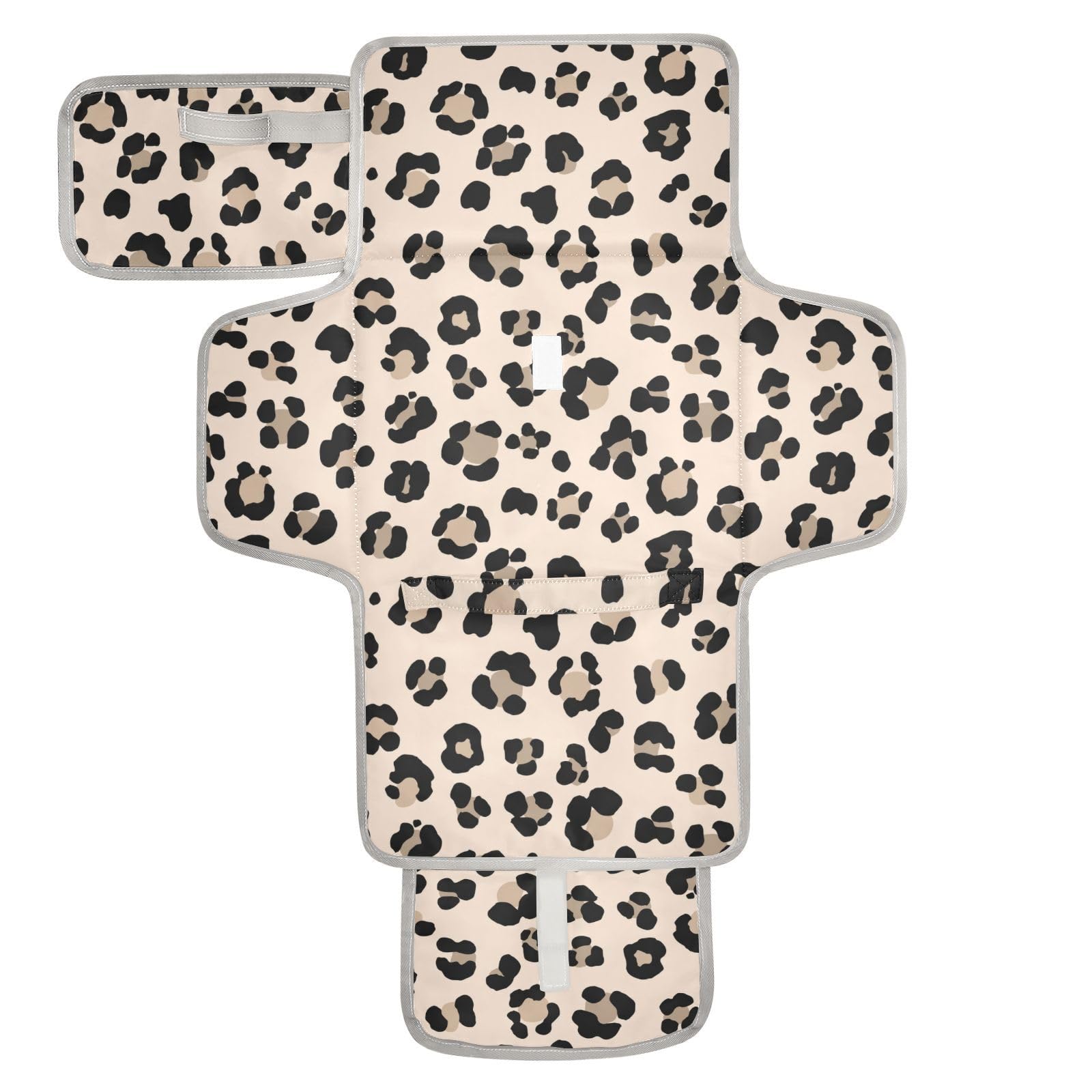 Waterproof Leopard Print Portable Diaper Changing Pad for Newborns - Lightweight Travel Baby Changing Mat for Girls & Boys | Perfect for On-the-Go Parents, Daycare, and Traveling