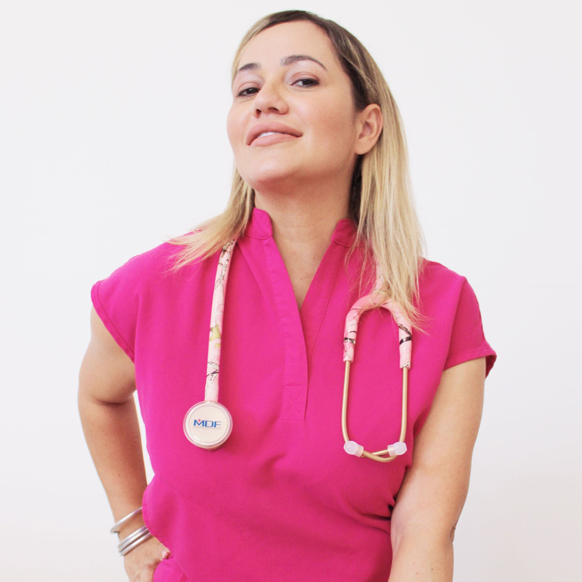 ProCardial® Titanium Cardiology Stethoscope - True Timber Conceal Pink/Rose Gold Finish | Premium Medical Stethoscope for Doctors, Nurses & Healthcare Professionals | Ideal for Cardiology, Pediatrics & Clinical Use
