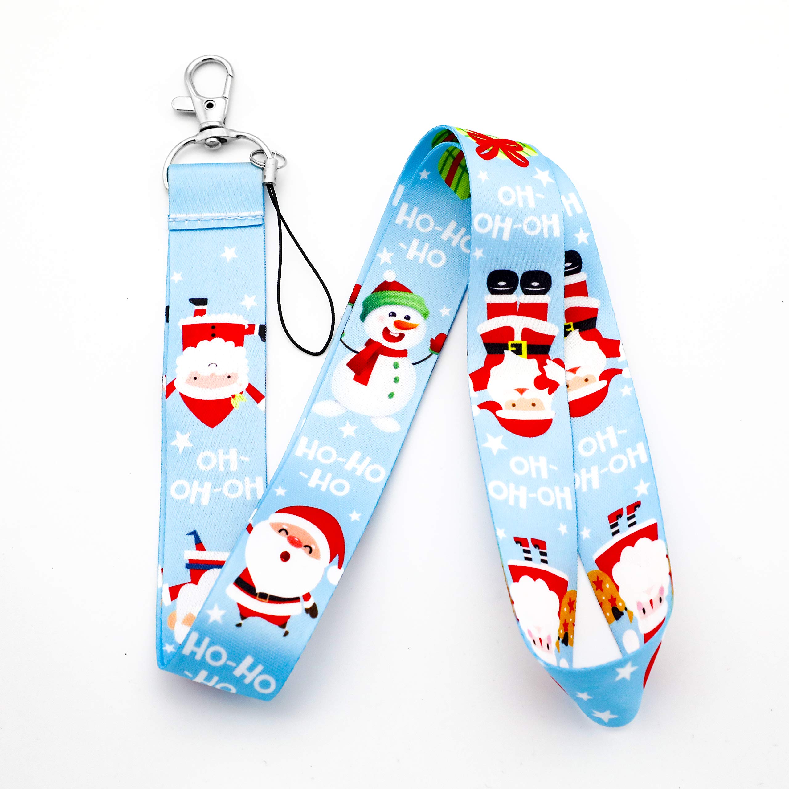 Festive Christmas Lanyard Keychain - Durable ID Badge Holder for Work, School & Events - Holiday Party Accessories & Office Essentials