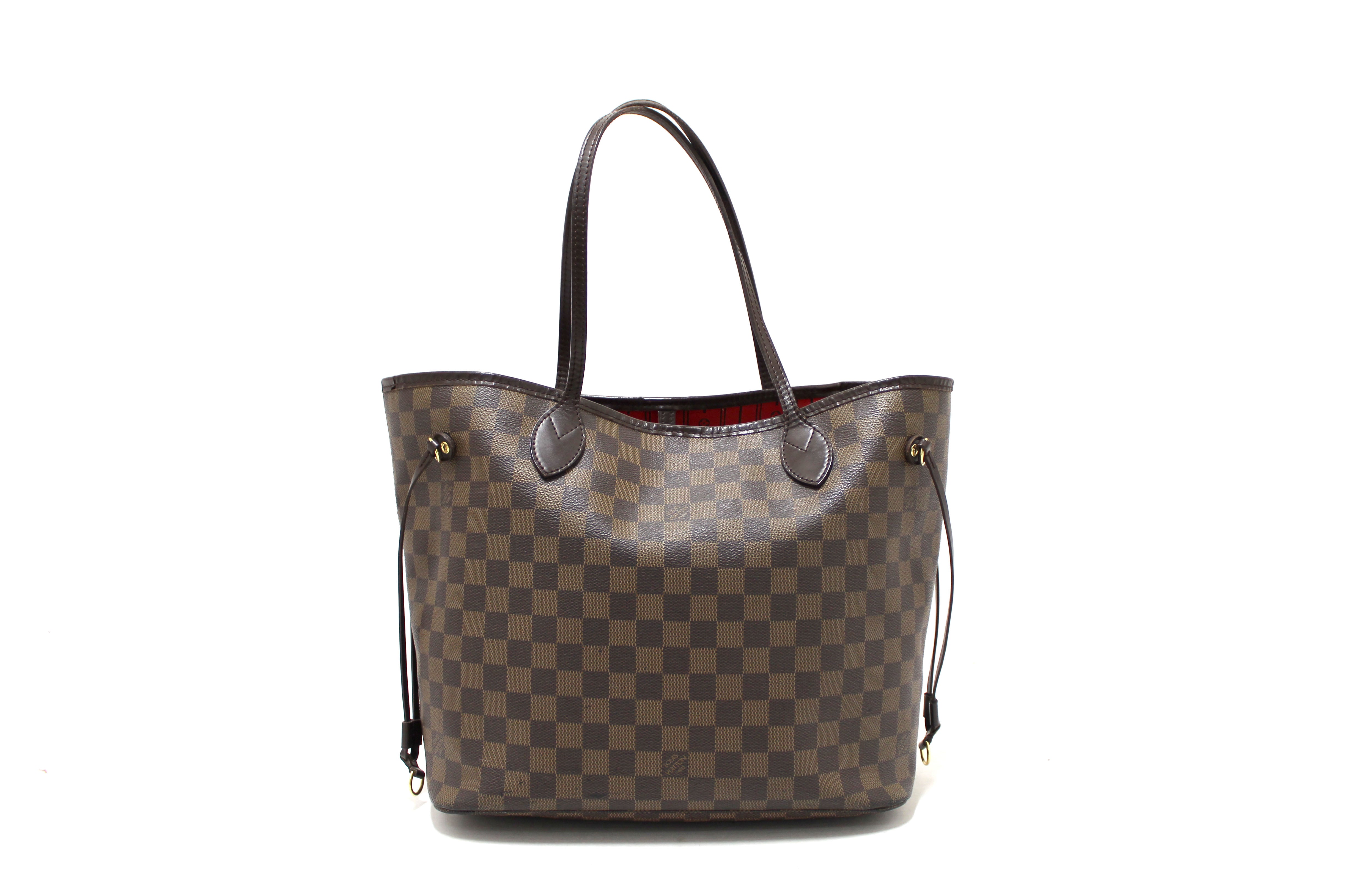 Authentic Louis Vuitton Damier Ebene Neverfull MM Shoulder Tote Bag - Luxury Designer Handbag for Women, Perfect for Work, Travel & Shopping