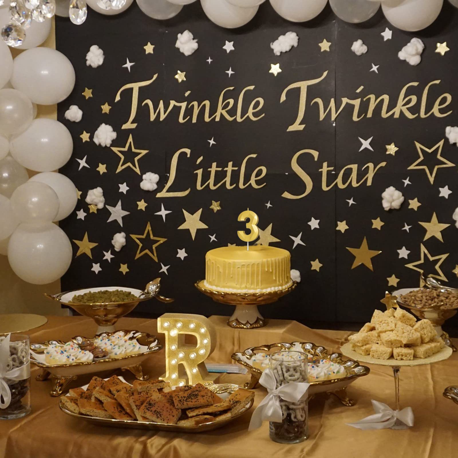 3D Diamond Shape Gold Number 14 Birthday Candles - Happy Birthday Cake Decorations for Parties, Weddings, Reunions & Theme Celebrations | Perfect for Cake Toppers & Special Occasions