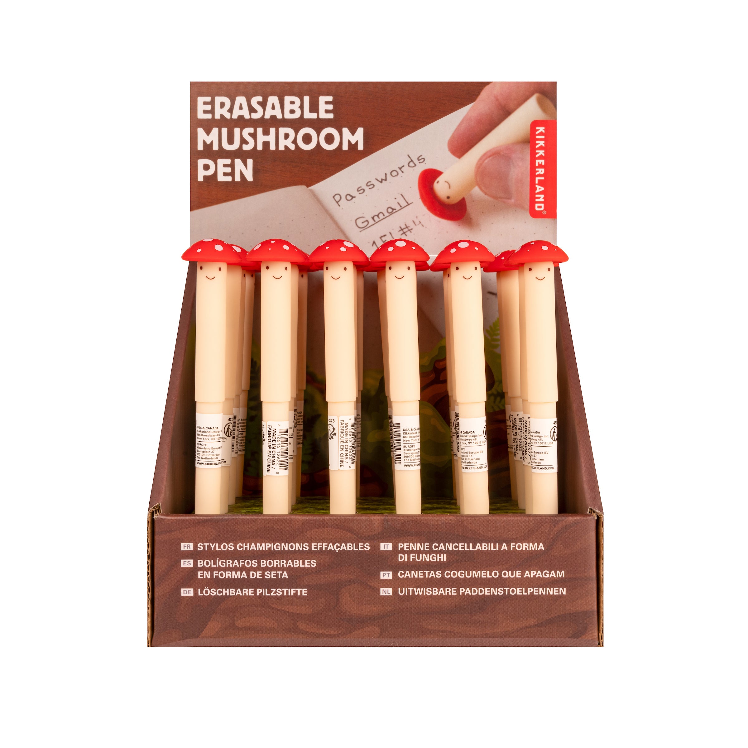 Eco-Friendly Erasable Mushroom Pen - Reusable & Refillable Writing Tool for Office, School & Home Use - Perfect for Notes, Sketches & Planning