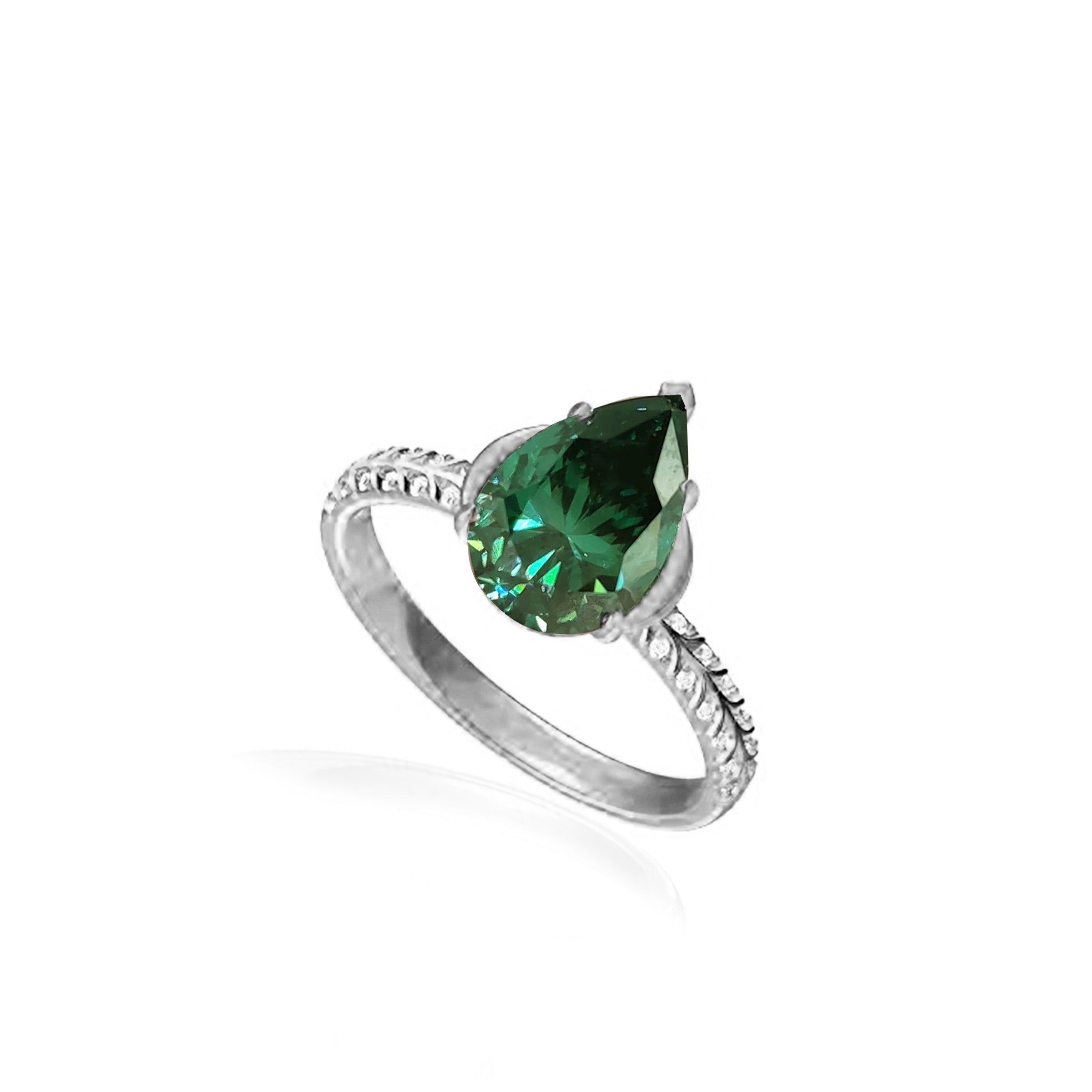 Celestial Tear Pear Cut Moissanite Ashes Ring for Women - Elegant Memorial Jewelry for Cremation Keepsake, Wedding, Anniversary & Special Occasions