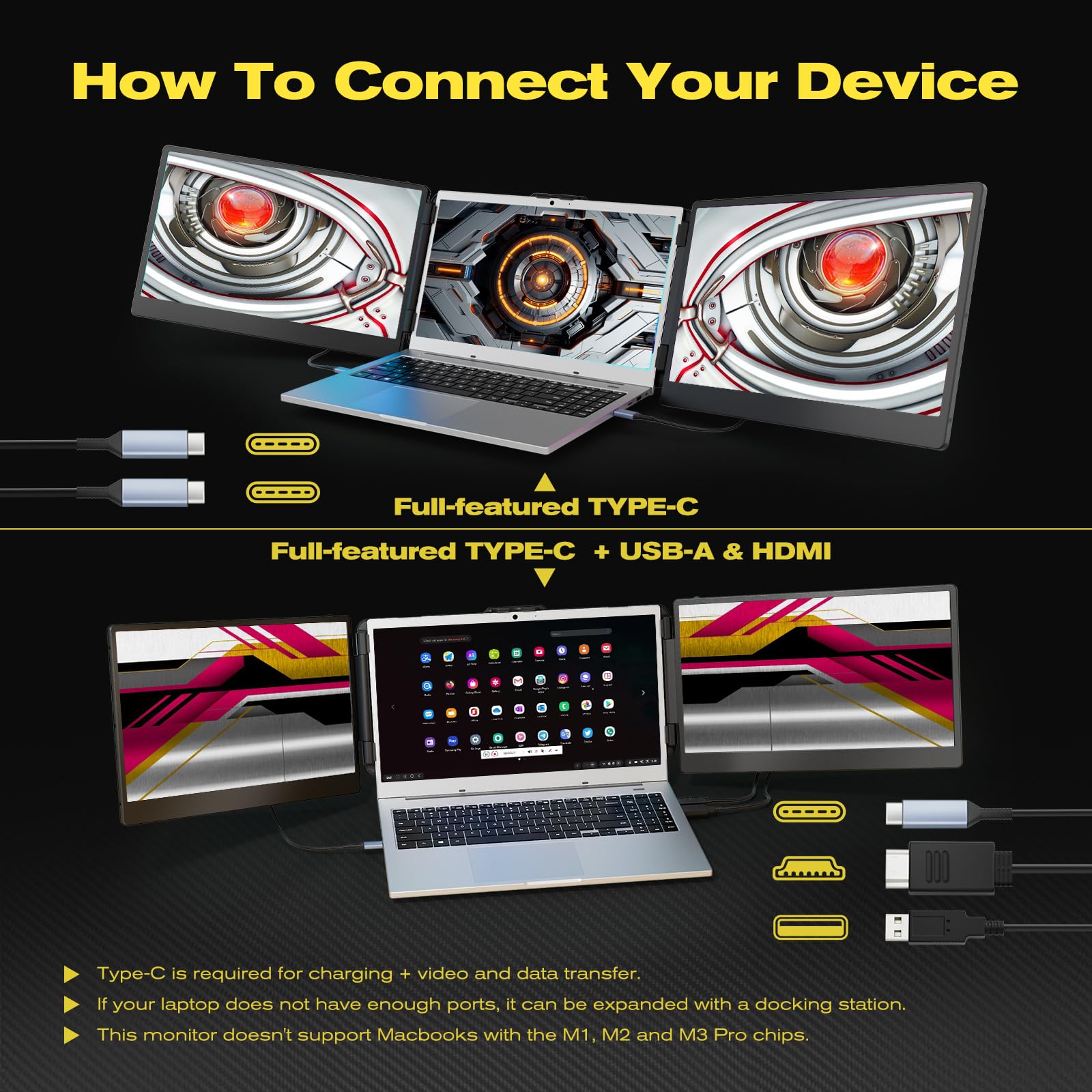 KEFEYA Portable Laptop Monitor 14