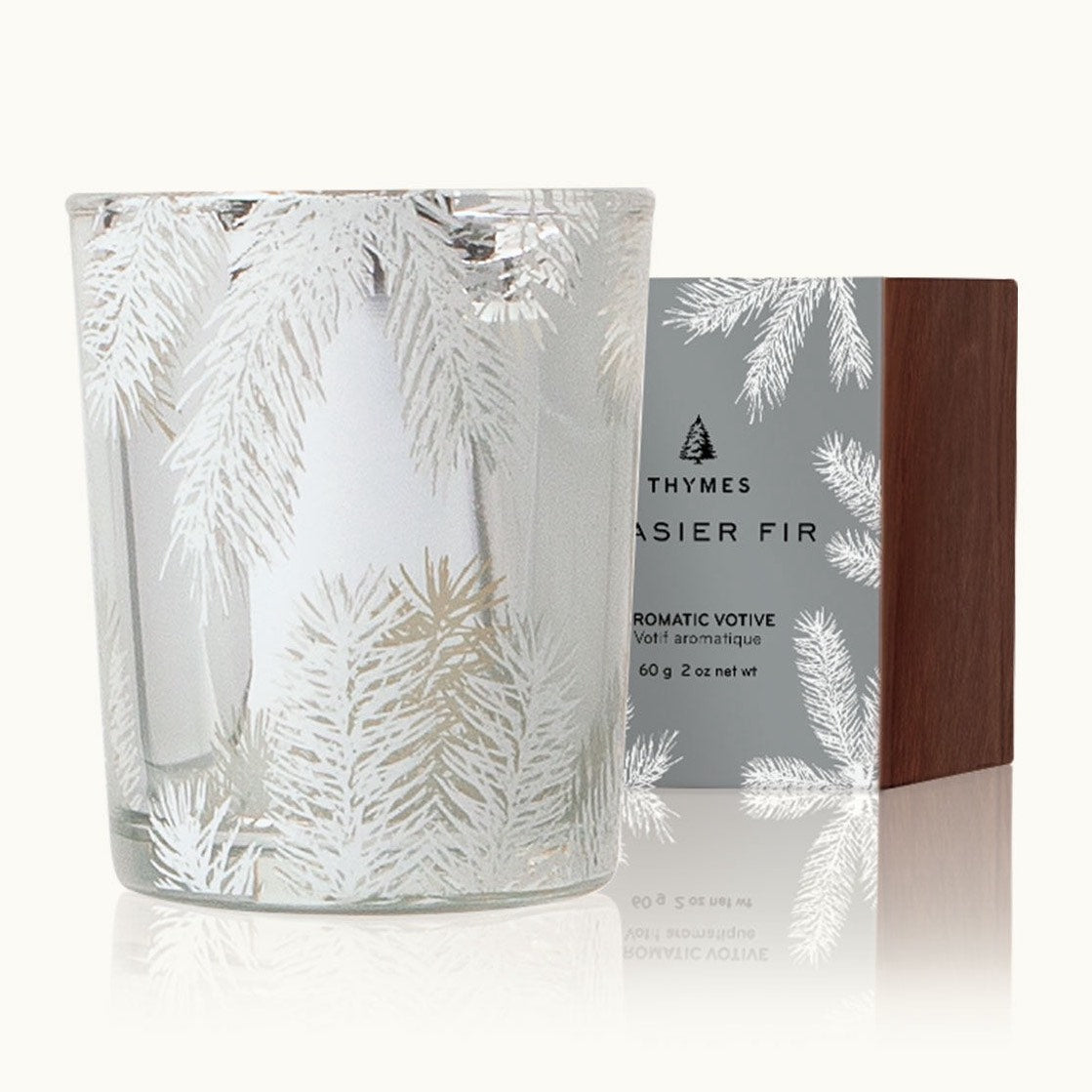 Premium Frasier Fir Silver Scented Votive Candles - Elegant Home Decor for Christmas, Holidays, and Cozy Evenings