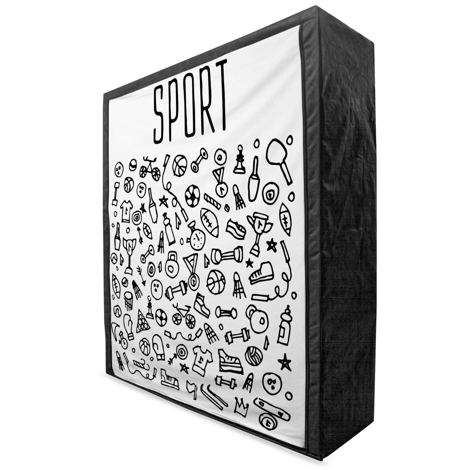 Ambesonne Portable Fabric Wardrobe for Fitness & Sports - 59