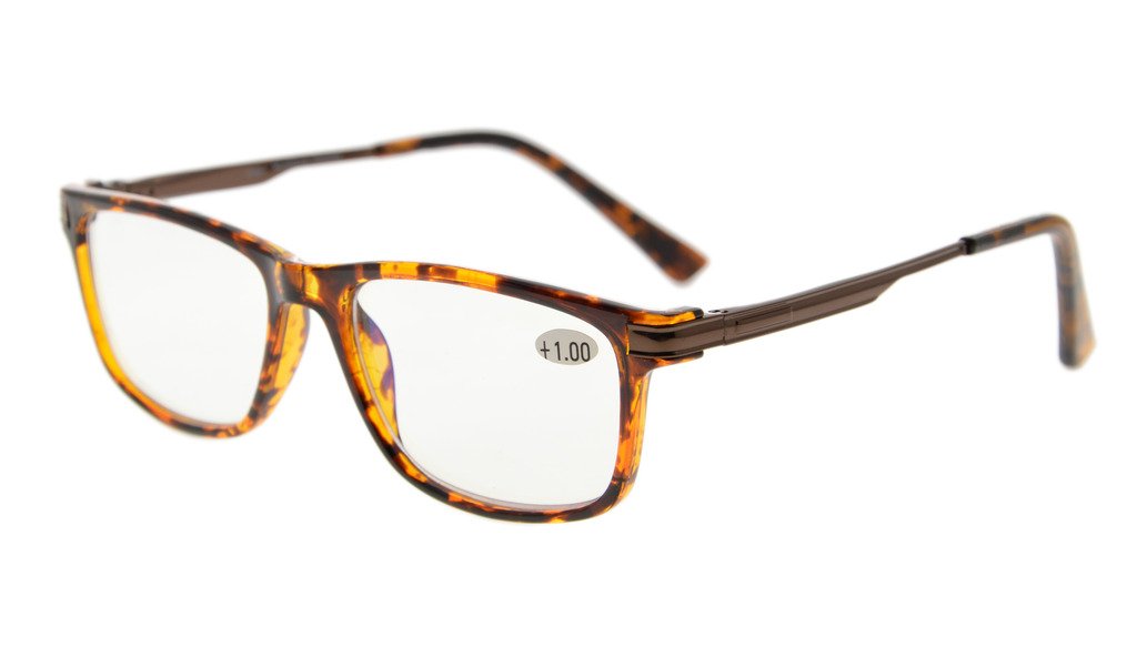 Progressive Multifocal Reading Glasses for Men - Blue Light Blocking, No-Line Bifocals - Perfect for Computer Work, Reading & Office Use