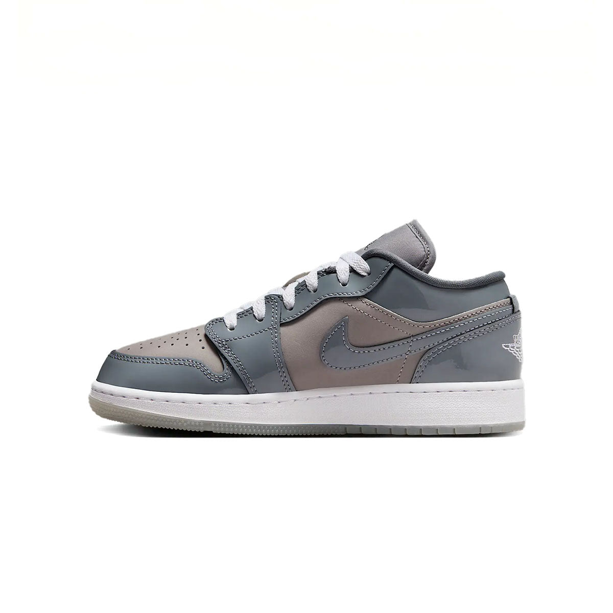 Air Jordan 1 Low SE 'Patent Cool Grey' Men's Basketball Shoes - Stylish Sneakers for Casual Wear, Street Fashion & Gym Workouts