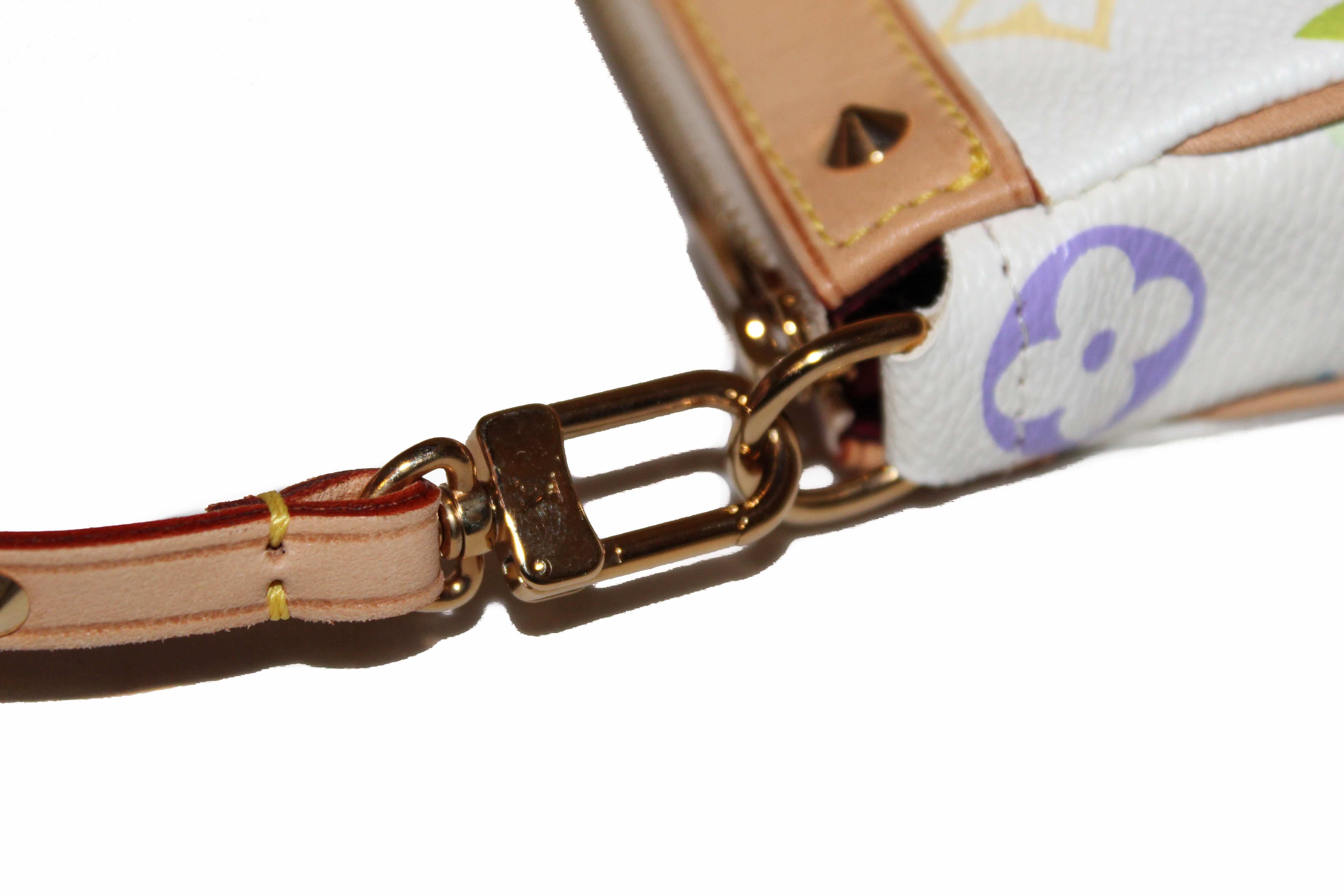 Authentic Louis Vuitton White Multicolor Pochette Handbag for Women - Stylish Crossbody Purse for Daily Use, Travel & Special Occasions