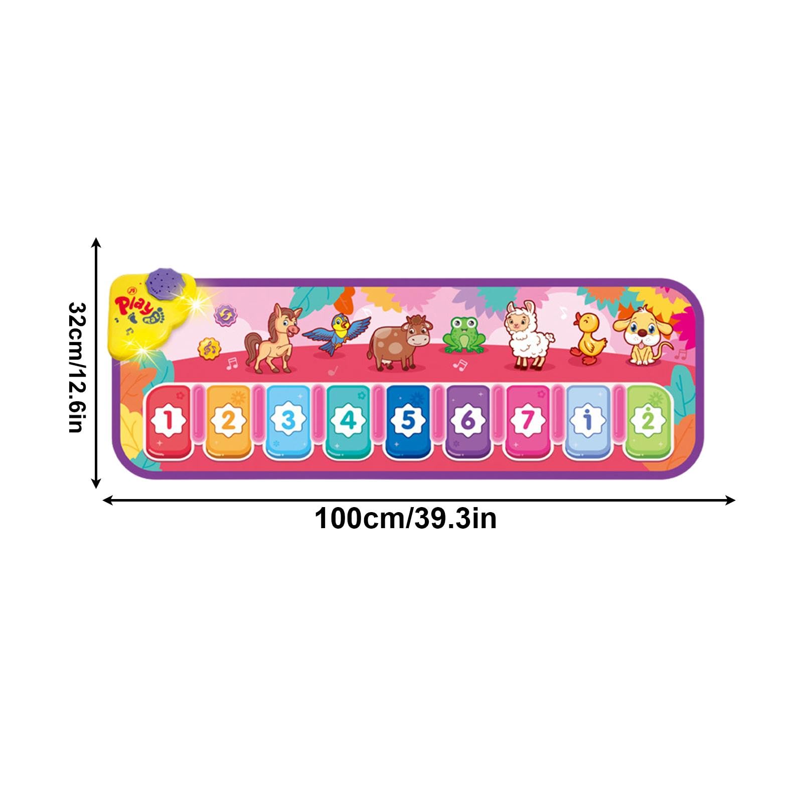Interactive Musical Dance Mat for Kids - Touch Play Piano Mat with Integrated Songs, Educational Animal Sounds, Fun Learning Toy for Home Play & Party Entertainment